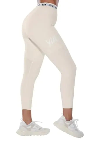 YITTY Womens Major Label Shaping High Waist Legging Medium Compression On My Ivories S