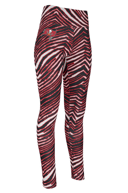 Zubaz NFL Womens Basic Zebra Print Legging Tampa Bay Buccaneers X-Large Team Color