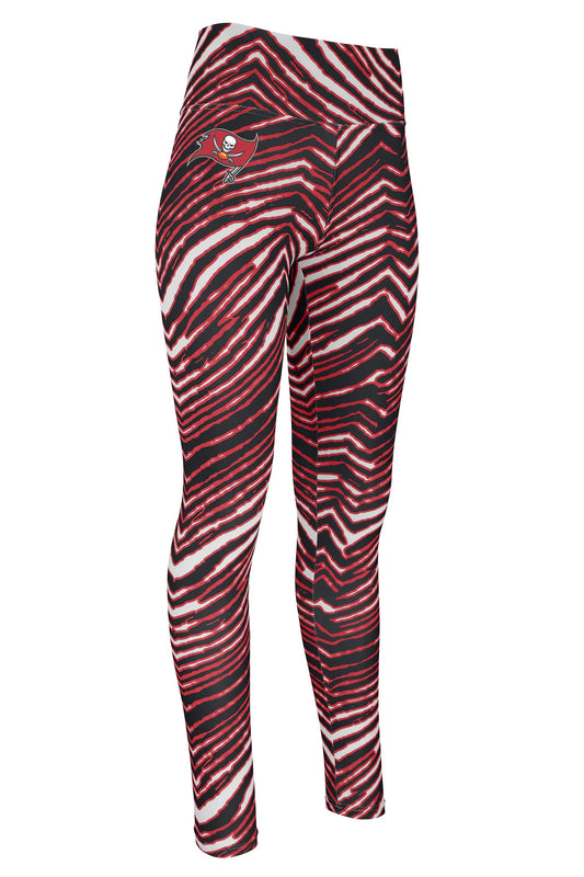 Zubaz NFL Womens Basic Zebra Print Legging Tampa Bay Buccaneers X-Large Team Color